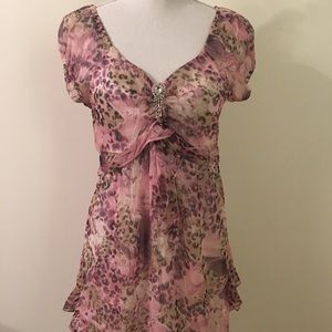 🌻 3/$20 NWT Pretty pink and brown dress